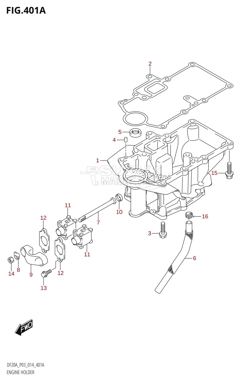 ENGINE HOLDER (DF9.9B:P03)