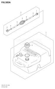 00801F-340001 (2023) 8hp P01-Gen. Export 1 (DF8A    DF8AR) DF8A drawing OPT:FUEL TANK