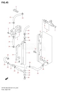 08002F-310001 (2013) 80hp E40-Costa Rica (DF80A) DF80A drawing FUEL INJECTOR (DF90A E40)