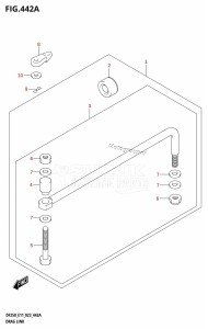 DF250 From 25003F-040001 (E01 E03 E40)  2020 drawing DRAG LINK