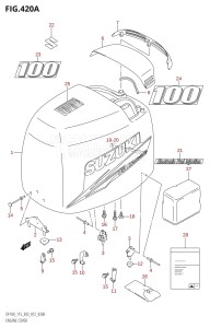 DF115Z From 11502Z-010001 (E03)  2010 drawing ENGINE COVER (DF100T:E03)