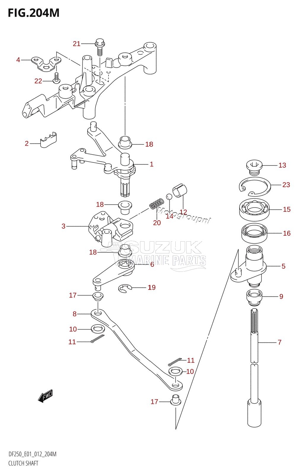 CLUTCH SHAFT (DF250Z:E40)