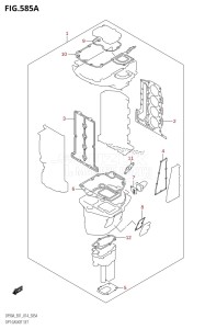 DF80A From 08002F-410001 (E01 E40)  2014 drawing OPT:GASKET SET