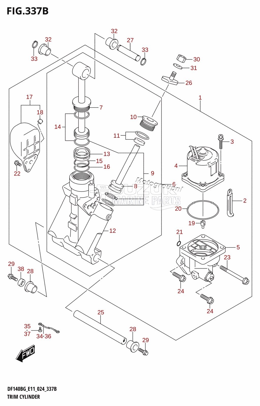 TRIM CYLINDER ((DF140BG,DF140BZG):E11)