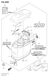 DF200Z From 20002Z-610001 (E03)  2016 drawing ENGINE COVER (DF200Z:E03)