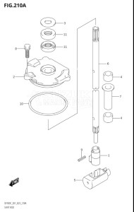 10005F-340001 (2023) 100hp E01-Gen. Export 1 (DF100C) DF100C drawing SHIFT ROD