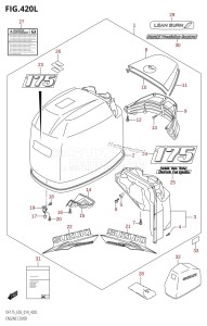 DF150Z From 15002Z-410001 (E03)  2014 drawing ENGINE COVER (DF175TG:E03)