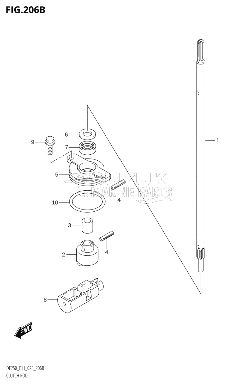 CLUTCH ROD (DF250ST)