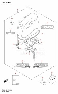 DF250Z From 25003Z-810001 (E40)  2018 drawing ENGINE COVER (E01)