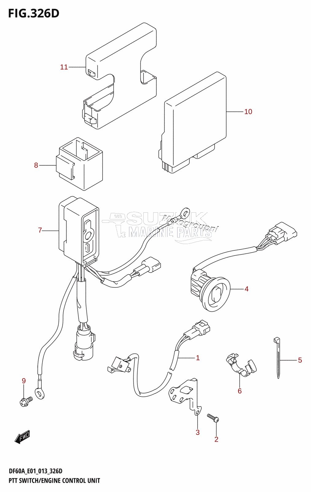 PTT SWITCH /​ ENGINE CONTROL UNIT (DF40ATH:E01)