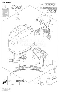 17502Z-410001 (2014) 175hp E01 E40-Gen. Export 1 - Costa Rica (DF175Z    DF175ZG) DF175Z drawing ENGINE COVER ((DF175TG,DF175ZG):E01)