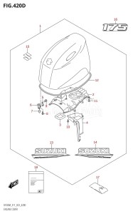 DF200A From 20003F-240001 (E11 E40)  2022 drawing ENGINE COVER ((DF175AT,DF175AZ):(021,022,023))