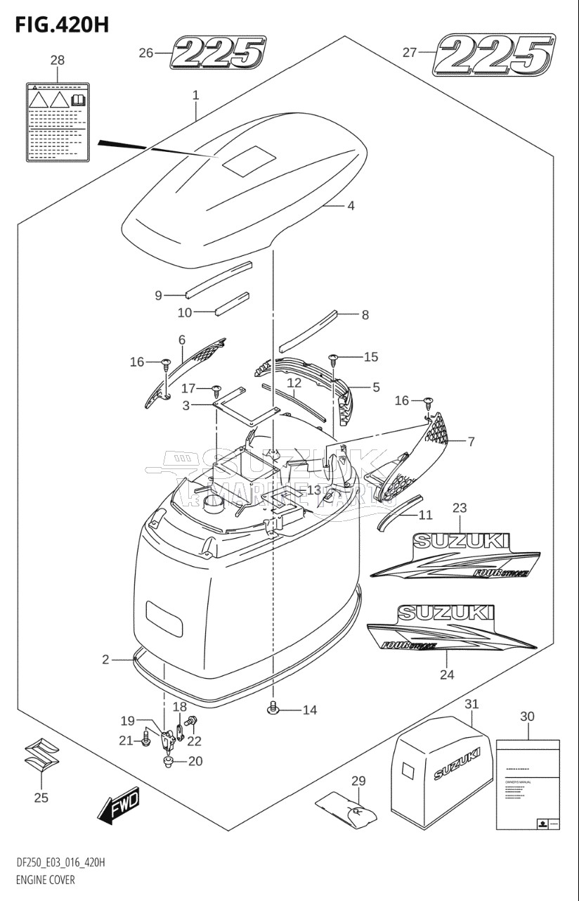 ENGINE COVER (DF225Z:E03)