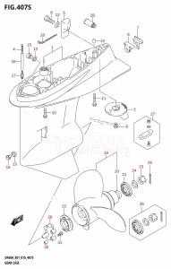 DF60A From 06002F-510001 (E01 E40)  2015 drawing GEAR CASE (DF60AVT:E40)