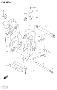 22501F-880001 (2008) 225hp E01 E40-Gen. Export 1 - Costa Rica (DF225TK8  DF225WTK8) DF225T drawing CLAMP BRACKET (X-TRANSOM,XX-TRANSOM)