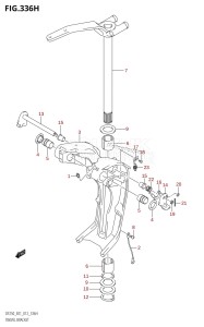 DF200Z From 20002Z-210001 (E01 E40)  2012 drawing SWIVEL BRACKET (DF225Z:E40:(X-TRANSOM,XX-TRANSOM))