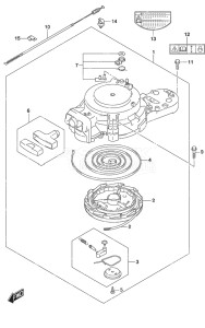 Outboard DF 9.9B drawing Recoil Starter