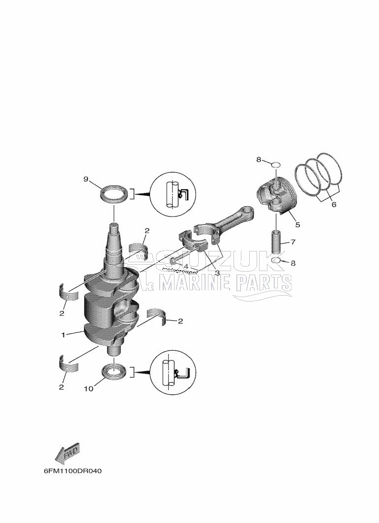 CRANKSHAFT--PISTON