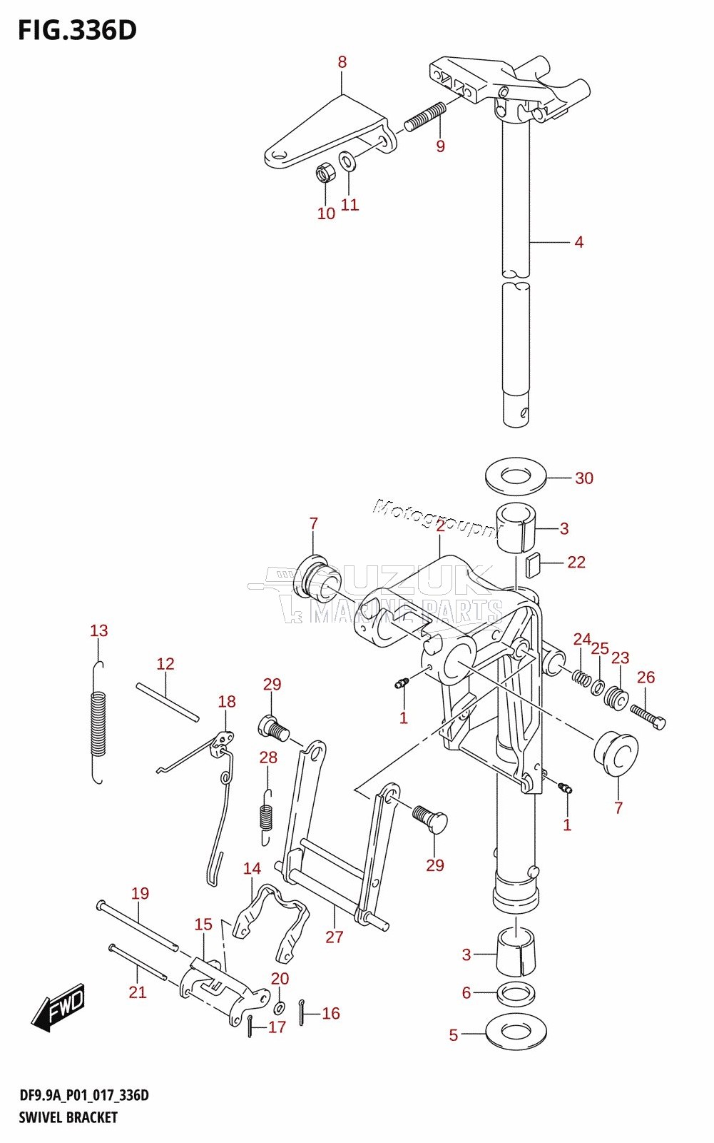 SWIVEL BRACKET (DF9.9AR:P01)