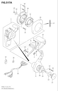 07003F-240001 (2022) 70hp E11 E40-Gen. Export 1-and 2 (DF70AT  DF70ATH  DF70ATH) DF70A drawing OPT:CONCEALED REMOCON (1) (SEE NOTE)