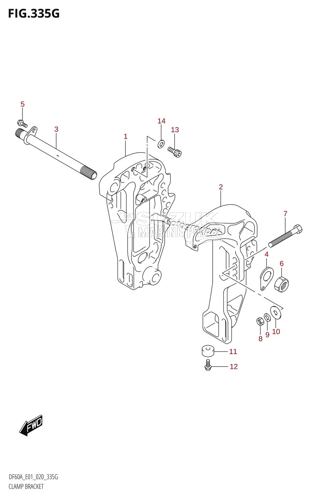 CLAMP BRACKET (DF50AVTH,DF60AVT,DF60AVTH)