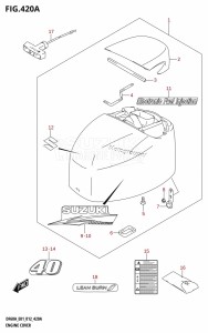 DF40A From 04003F-210001 (E01)  2012 drawing ENGINE COVER (DF40A:E01)