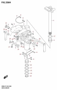 DF40AQH From 04003F-440001 (E01 - E11 - E34)  2024 drawing SWIVEL BRACKET (DF60ATH)