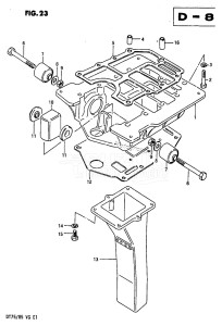 DT75 From 070501-60614 ()  1986 drawing ENGINE HOLDER