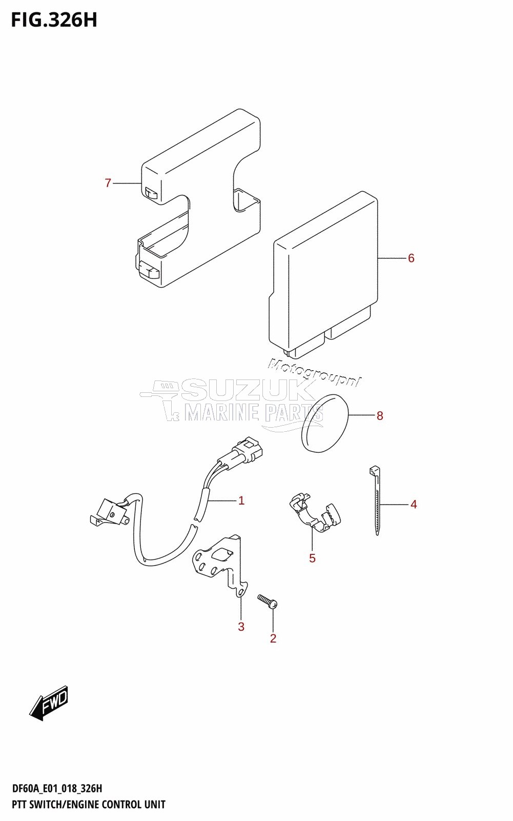 PTT SWITCH /​ ENGINE CONTROL UNIT (DF60AQH:E40)