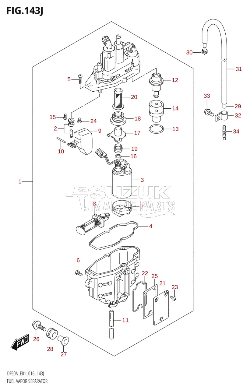 FUEL VAPOR SEPARATOR (DF90ATH:E01)