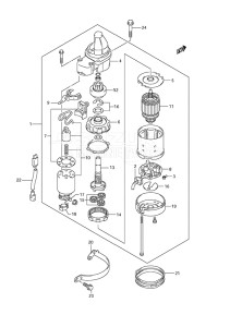 Outboard DF 250AP drawing Starting Motor