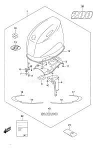 DF 200AS drawing Engine Cover