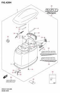 DF200T From 20002F-440001 (E01 - E40)  2024 drawing ENGINE COVER (DF250T,DF250Z)