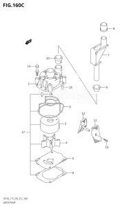 15002Z-210001 (2012) 150hp E03-USA (DF150Z) DF150Z drawing WATER PUMP (DF175T:E03)