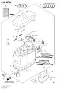 DF250 From 25003F-510001 (E01 E40)  2015 drawing ENGINE COVER ((DF200T,DF200Z):E40)