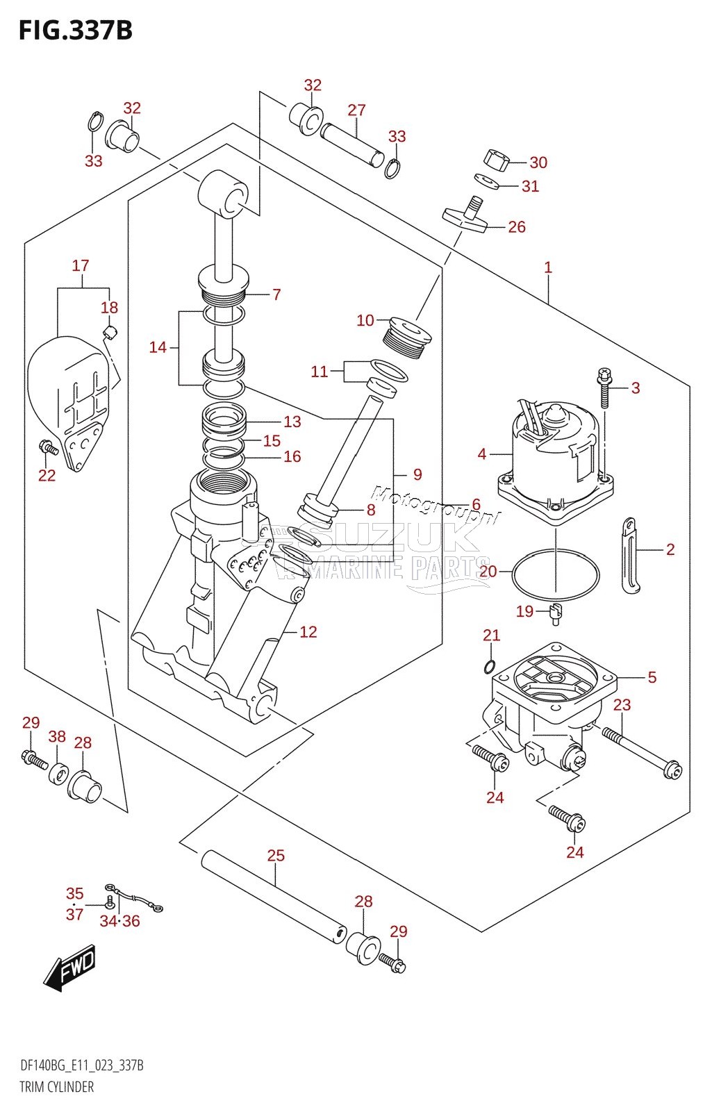 TRIM CYLINDER ((DF140BG,DF140BZG):E11)