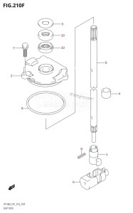 DF100A From 10003F-310001 (E01 E40)  2013 drawing SHIFT ROD (DF115AZ:E40)