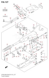 07003F-210001 (2012) 70hp E01 E40-Gen. Export 1 - Costa Rica (DF70A  DF70AT / DF70ATH  DF70ATH) DF70A drawing TILLER HANDLE (DF70ATH E40)