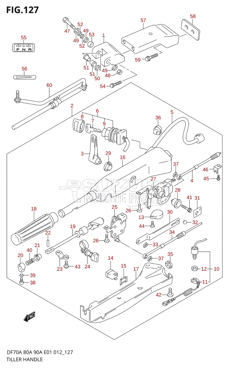 TILLER HANDLE (DF70ATH E40)