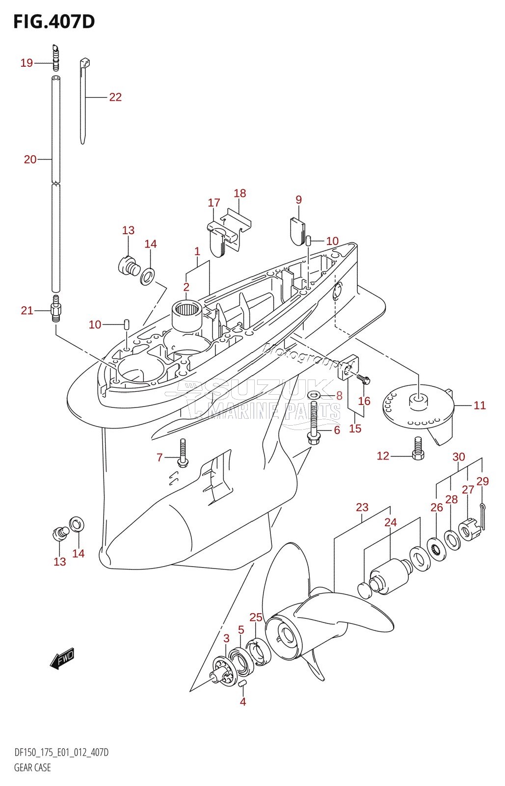 GEAR CASE (DF150Z:E40)