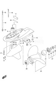 Outboard DF 90A drawing Gear Case