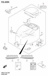 DF60AQH From 06002F-440001 (E11 - E40)  2024 drawing ENGINE COVER (DF50A)