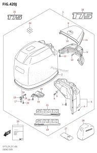 DF150Z From 15002Z-710001 (E01 E40)  2017 drawing ENGINE COVER (DF175T:E01)