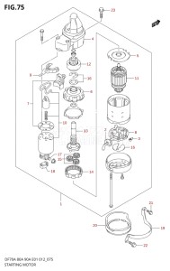 07003F-210001 (2012) 70hp E01 E40-Gen. Export 1 - Costa Rica (DF70A  DF70AT / DF70ATH  DF70ATH) DF70A drawing STARTING MOTOR