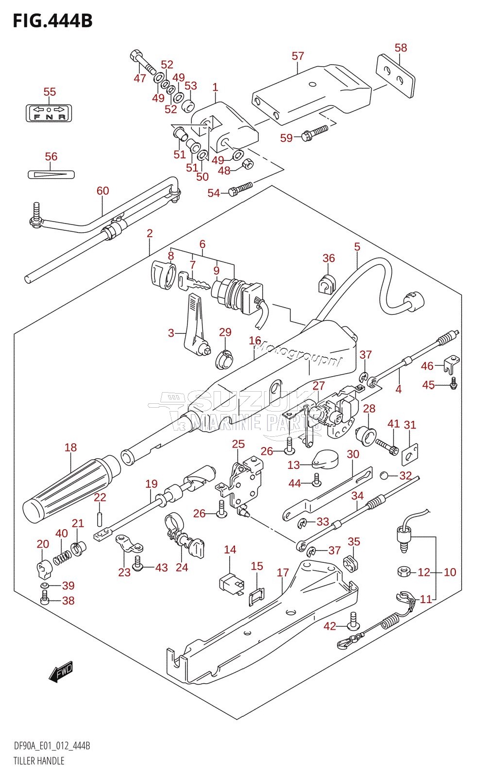 TILLER HANDLE (DF70ATH:E40)