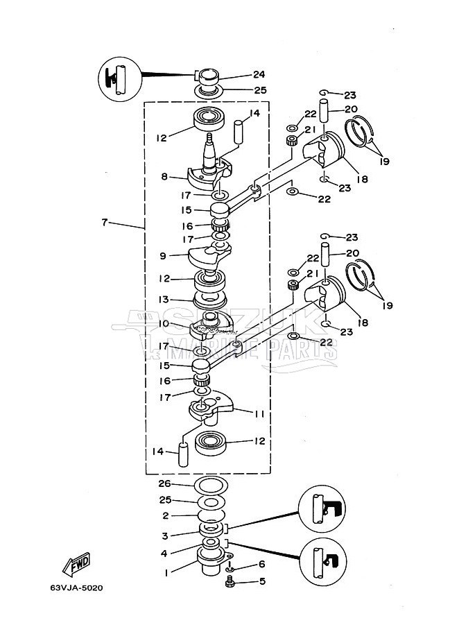 CRANKSHAFT--PISTON