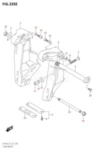 DF100A From 10003F-140001 (E01)  2021 drawing CLAMP BRACKET (DF140AT:E11,DF140AZ:E11)