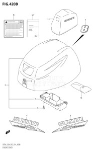 00801F-410001 (2014) 8hp P03-U.S.A (DF8A) DF8A drawing ENGINE COVER (DF8AR:P03)