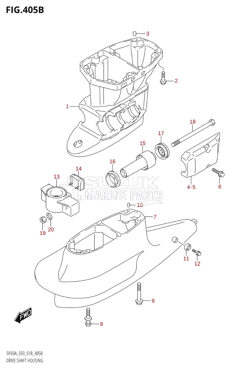 DRIVE SHAFT HOUSING (DF50AVT,DF60AVT)