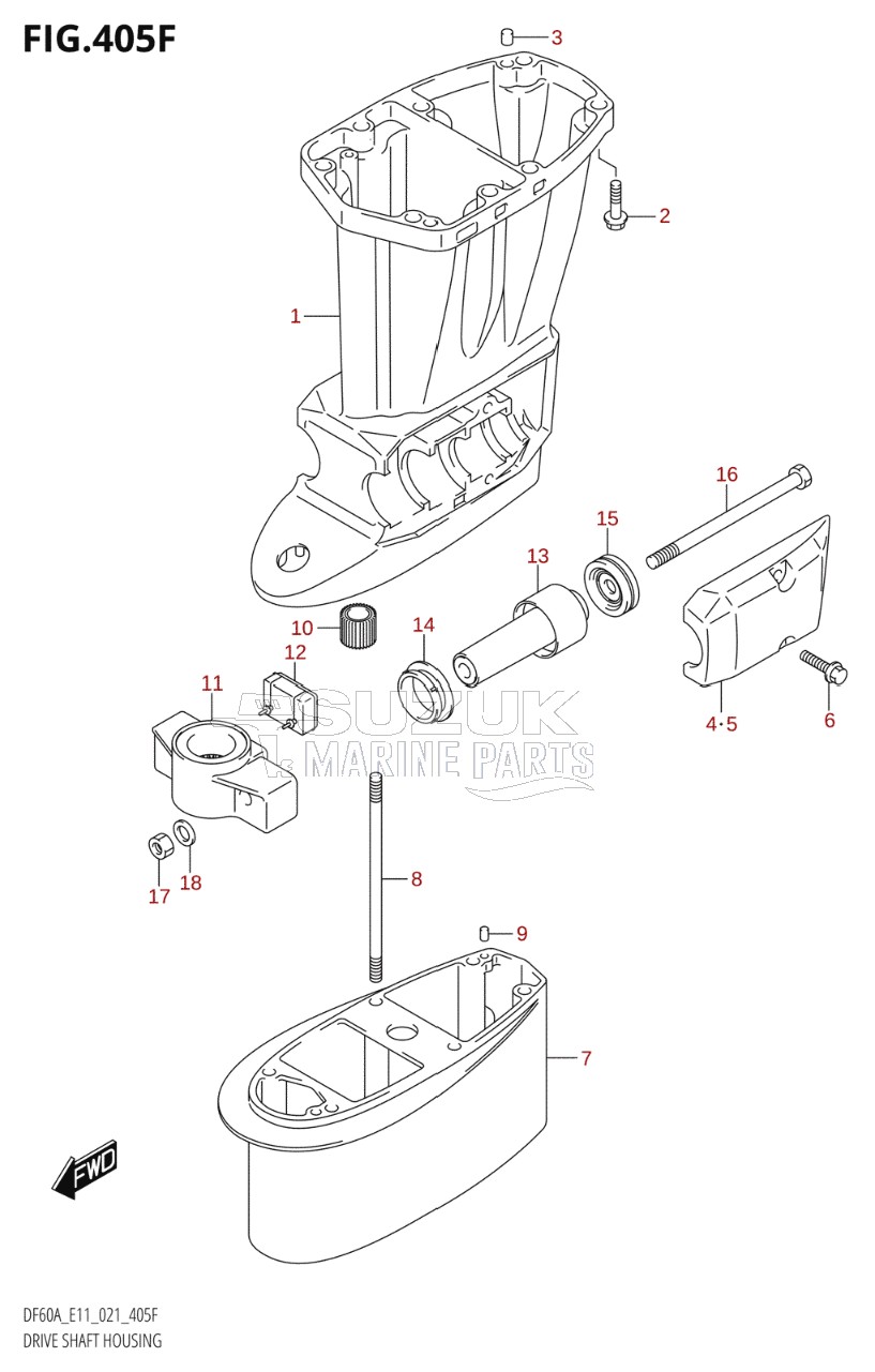 DRIVE SHAFT HOUSING ((DF60AQH,DF60ATH):E40)